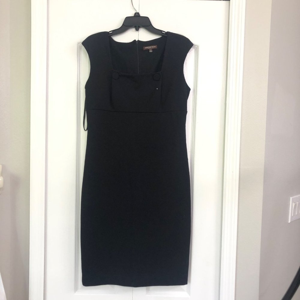 Adrienne Vittadini womens knee length Career dress black 8 officecore